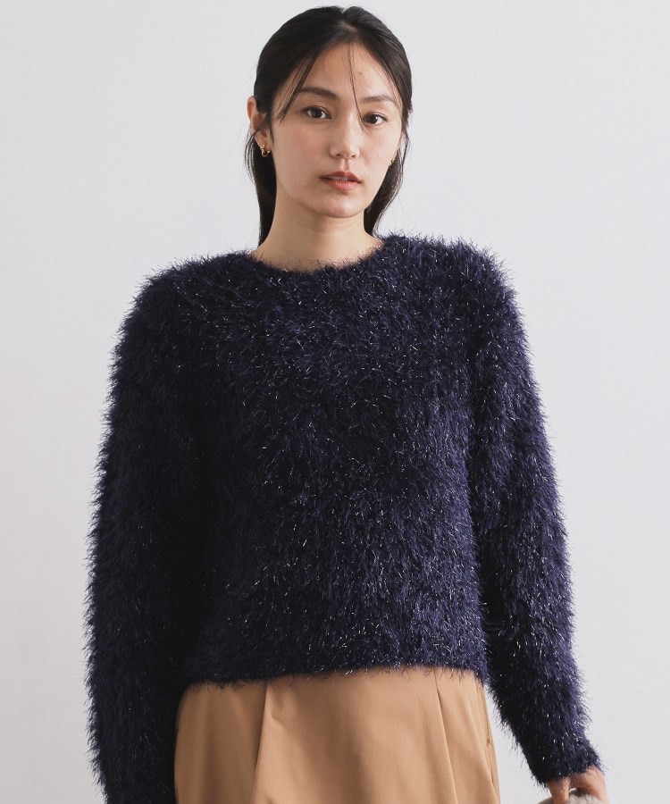 シャギーラメニット【洗濯機OK】