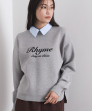 襟付きロゴジャカードニット【洗濯機OK】