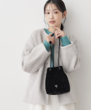 ベロア巾着バッグ