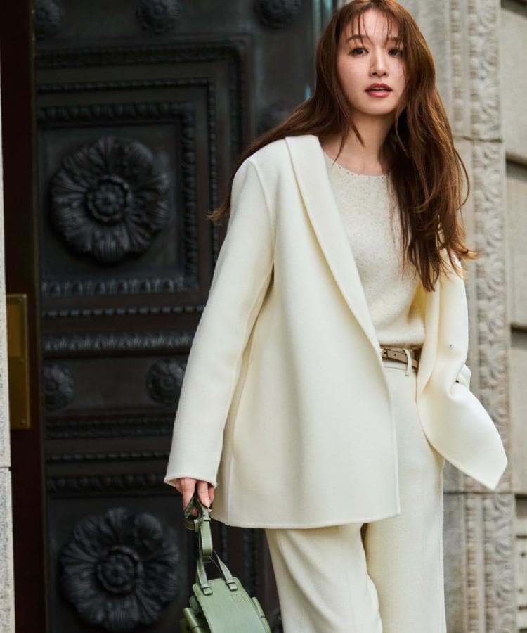 【リバー仕立て／裏地無し】軽く羽織れるウールリバーコート