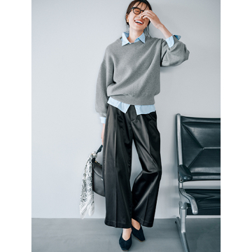 [組曲]バックウォームサテンパンツ