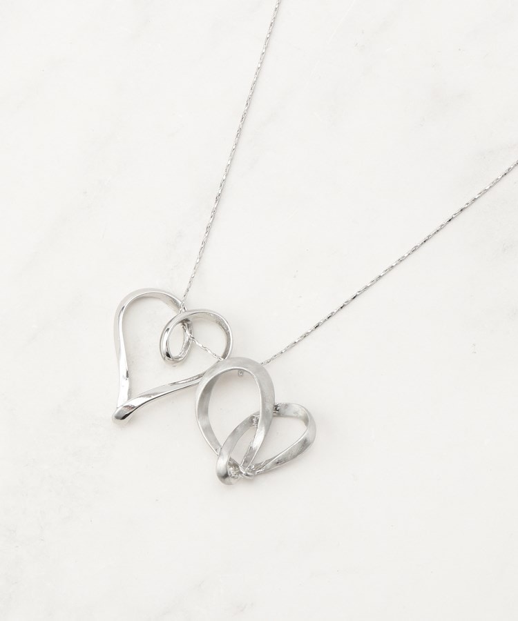 Wハートネックレス