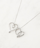Wハートネックレス