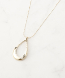 フェイクスエードドロップネックレス