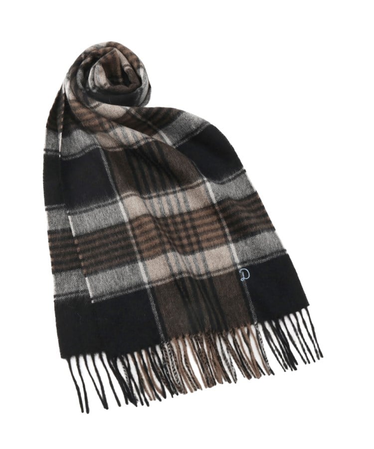 カシミヤチェックマフラー