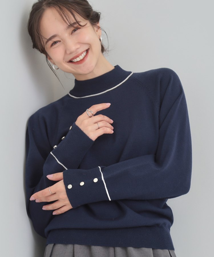 洗濯機可/吸湿発熱】もちもちでチクチクしにくいハイネックニット