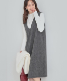 "【2点セット/洗える/S-LL】時短でコーデ決まる ジャンドレ＆リブインナー"