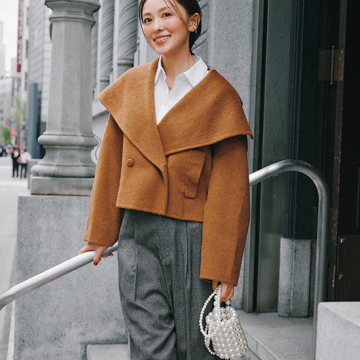 [MOKA]ビックカラーウールコート