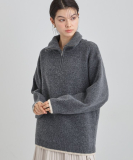 ハーフZIPニットプルオーバー