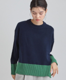 カラーブロックニット