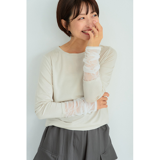 [SUGAR ROSE]袖口シャーリングPO