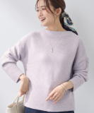 【洗える／大人ラメ】カラーMIXボトルネックニット