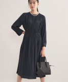 【洗える／セレモニー】ギャザーフレアワンピース