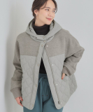 異素材キルトフードブルゾン