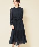 【S～Lサイズ／セレモニーにも】プリーツワンピース