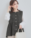 "時短できちんと見えが叶う フェイクレイヤードブラウス"