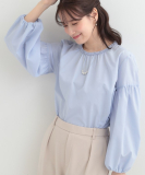 "【洗濯機可/S-LL】ジレスタイルに ぽわん袖ブラウス"