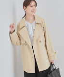 "【S-LL/撥水】通勤やお出かけにも活躍 ミドルトレンチコート"