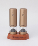 充電式ミル ソルト＆ペッパー ミニ 2本セット ブラウンゴールド ＜Russell Hobbs  ラッセルホブス＞
