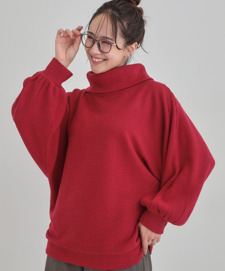 起毛リブドルマントップス