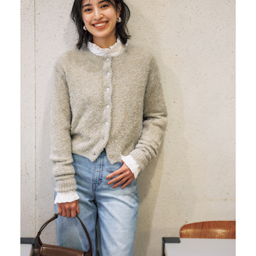 [UNIVERSAL OVERALL]ラメニットカーディガン