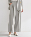 "【通勤・セレモニー】CAVIAN 2タックワイドパンツ/セットアップ可"