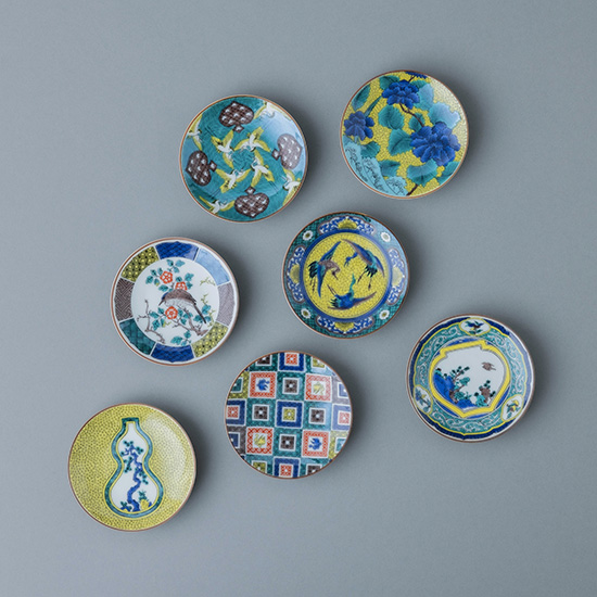 [青郊窯]九谷焼 名品豆皿