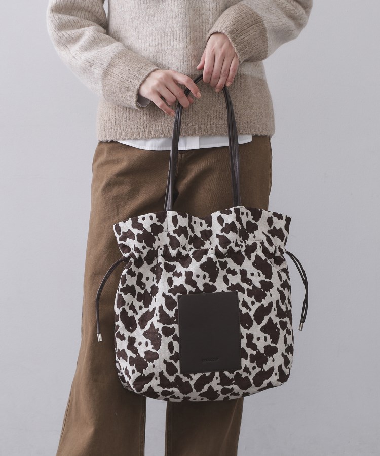 素材アソートドロストデザイン巾着トートバッグ【A4サイズ対応