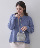 ラインストーン調シャイニー巾着ミニショルダーバッグ【2WAY】