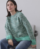 カラーMIXミドルゲージニット【洗濯機OK】