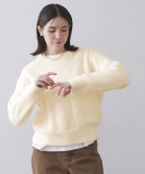 モールヤーンメッシュニット【洗濯機OK】