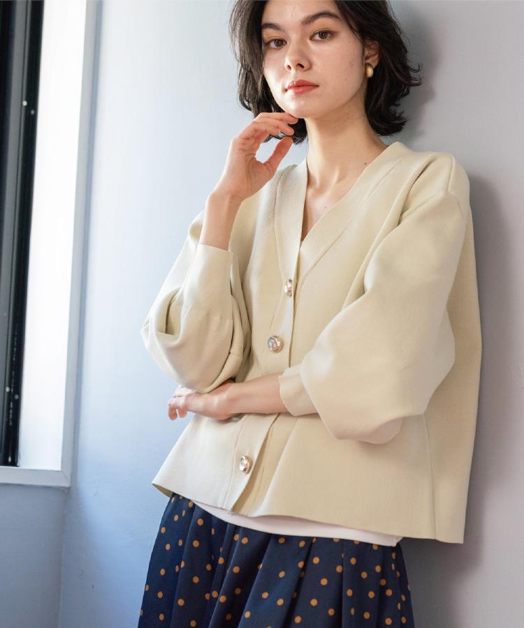 Bibiy. グレー ボタン付きカーディガン B51-KN068GYF.jpg?v=1754041386&