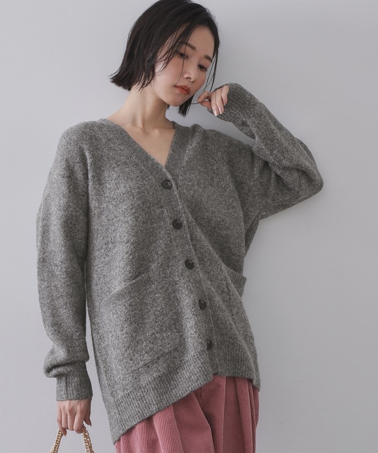 マシュマロタッチVネックニットカーディガン／セットアップ対応可【洗濯機OK】