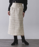 ファンシーツイードナロースカート【洗濯機OK】