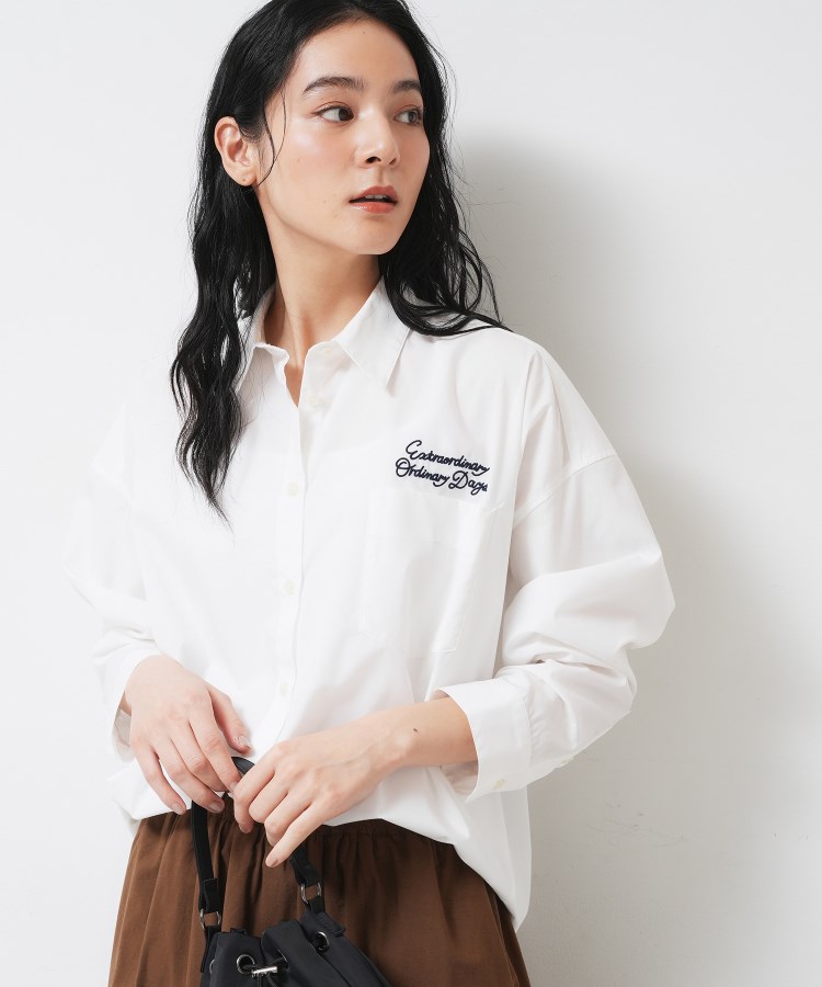 레　様 洗える】刺繍ロゴ入りオーバーシャツ | KOBUNSHA SELECT SHOP