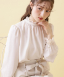 【2WAY・ハレの日・通勤】エンブロレースブラウス