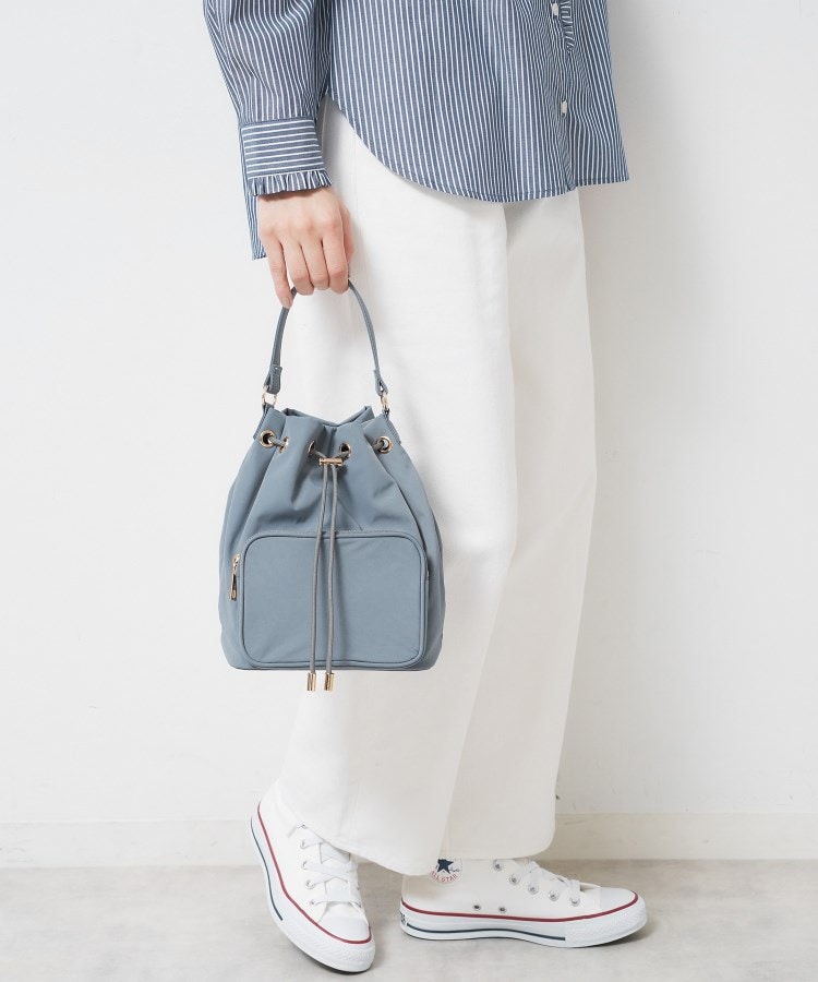 【2WAY/軽量】巾着ショルダーバッグ
