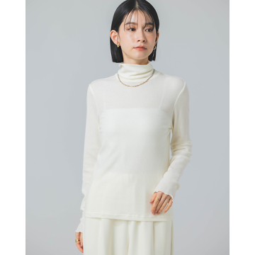 "[Dignite collier]【洗える】 カシミヤ混ソフトリブタートル"