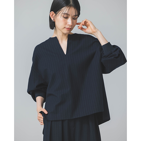 [Dignite collier]【セットアップ】 ソフト起毛ストレッチプルオーバー