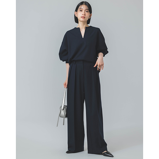 [Dignite collier]【セットアップ】 ソフト起毛ストレッチパンツ