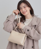 配色ベルト3層ショルダーバッグ