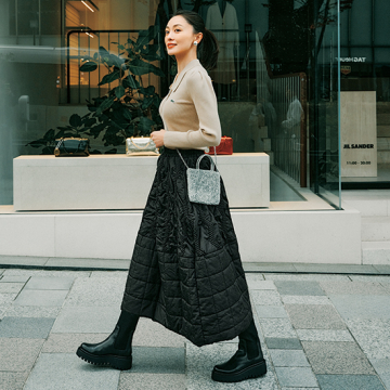 [BLANC]キルティングスカート