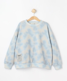 【130-150cm】タイダイ柄プリント裏毛スウェット
