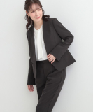 "【3点スーツセット/洗濯機可】時短で好印象 セットアップ+ブラウス"