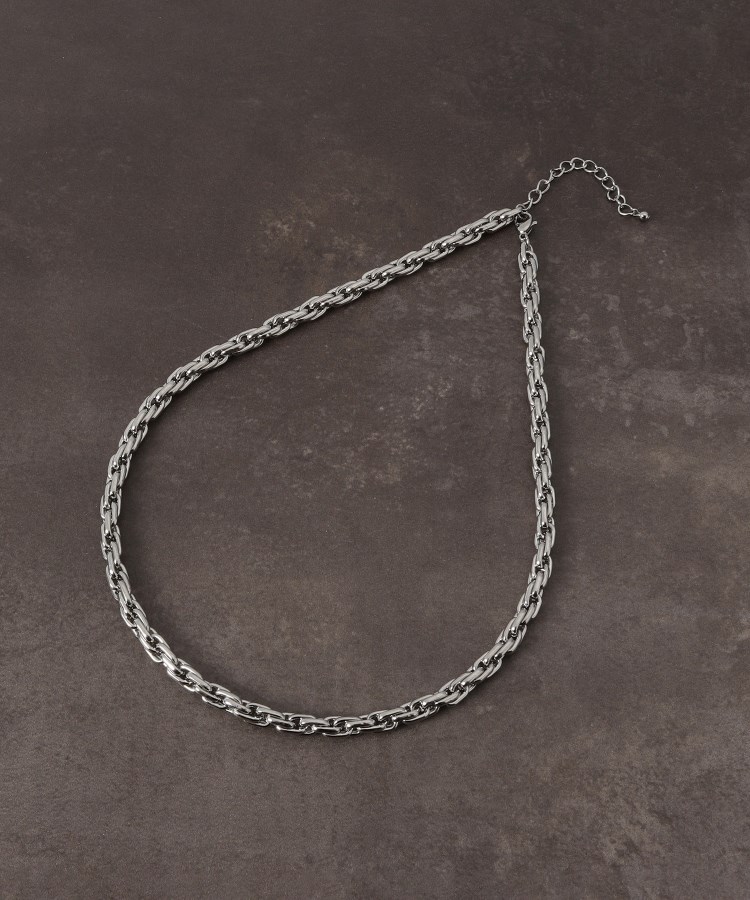 オーバーラップ チェーン ステンレス ネックレス ユニセックス