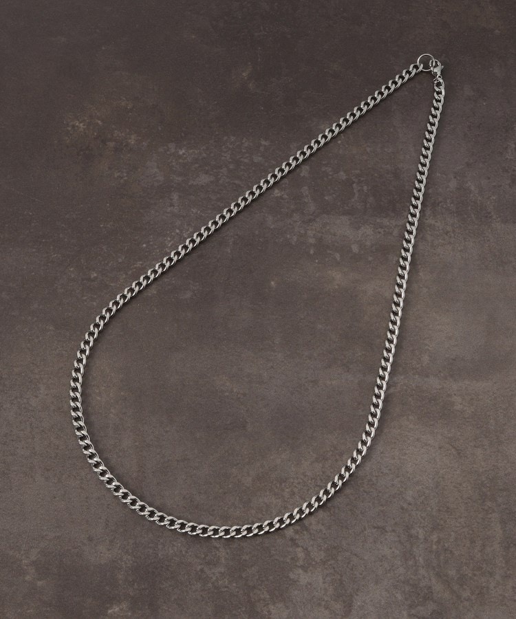 カーブ チェーン ステンレス ネックレス 【ユニセックス】
