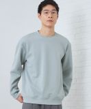 【大人の上品カジュアルに】ふくれキルトスウェット　軽量/洗濯機OK