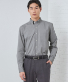 【ON/OFF兼用】シャンブレー オックスシャツ 洗濯機OK / 吸水速乾 / 汗じみ防止