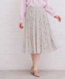 選べる丈 シフォンプリーツスカート【洗濯機OK／イージーアイロン／防シワ】