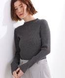 ベーシックリブニットプルオーバー